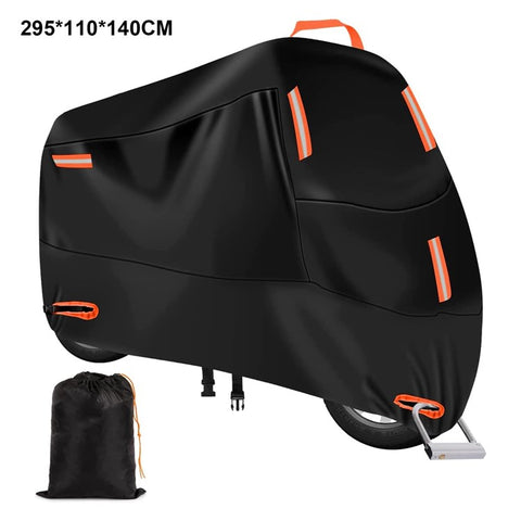 XXXXL: 295x110x140cm Motorcycle 210D Oxford Cloth Cover Sunproof Rainproof Motorbike Cover Protector