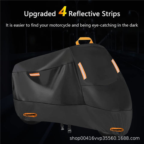 XXL: 245x105x125cm Motorcycle 210D Oxford Cloth Cover Sun-Proof Rain-Proof Motorbike Cover Protector