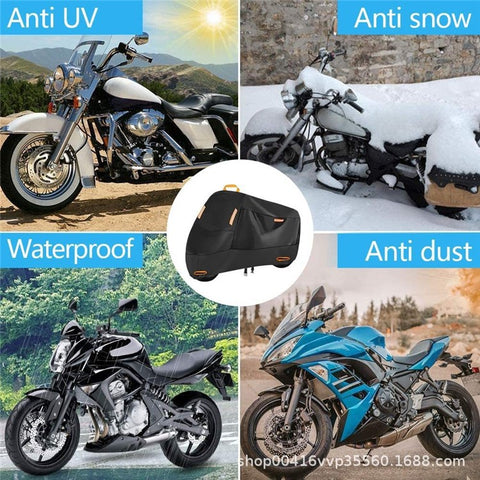 M: 200x90x100cm Motorcycle 210D Oxford Cloth Cover Sun-Proof Rain-Proof Motorbike Cover Protector