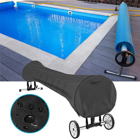 Swimming Pool Solar Reel Cover 16Ft 210D Oxford Fabric Waterproof Pool Solar Protective Blanket