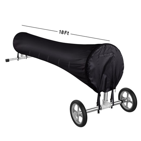 Swimming Pool Solar Reel Cover 18Ft 210D Oxford Fabric Waterproof Pool Solar Protective Blanket