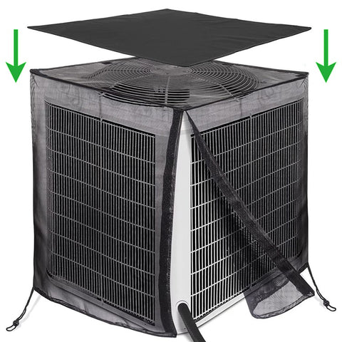 KG0268 Outdoor Snow-proof Air Conditioning Mesh Cover with Removable Top, Size S