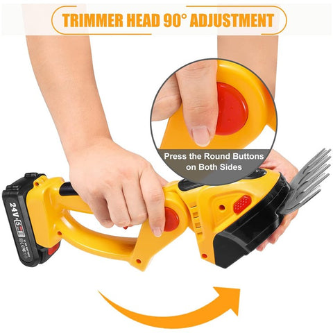 20000RPM 2-in-1 Electric Grass Hedge Trimmer Handheld Garden Pruner Tool, 1 Battery