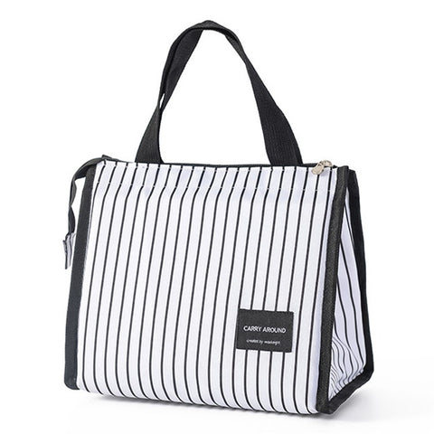 Stylish Insulated Lunch Tote Bag Picnic Office School Bento Zipper Bag