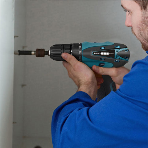 HILDA Cordless Electric Drill Screwdriver Rechargeable 12V Mini Drill Electric Screwdriver Tool, EU Plug