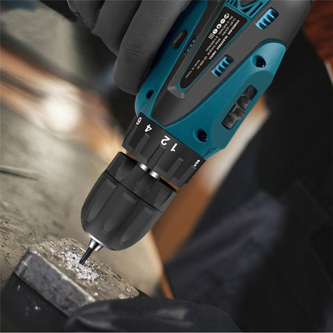 HILDA Cordless Electric Drill Screwdriver Rechargeable 16.8V Mini Drill Electric Screwdriver Tool, EU Plug
