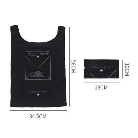 WEEKEIGHT Waterproof Nylon Portable Shopping Bag Folding Reusable Supermarket Sundries Bag