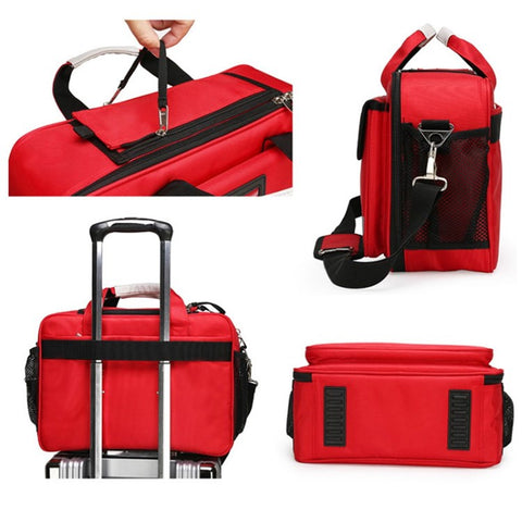 First Aid Bag Large Nurse Medical Kit Outdoor Emergency Medical Treatment Equipment Storage Organizer Shoulder Bag Medicine Duffle