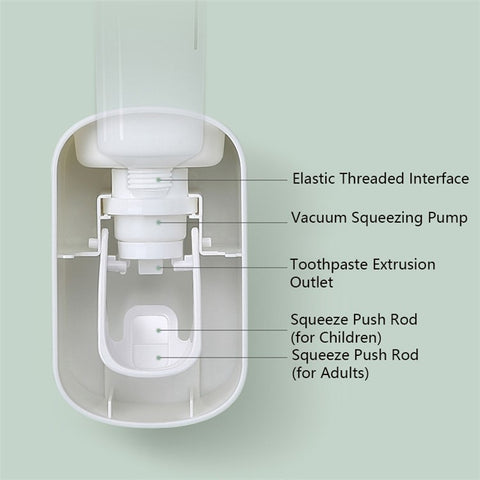 ECOCO Wall Mounted Toothpaste Dispenser for Bathroom Automatic Toothpaste Squeezer for Kids and Adults