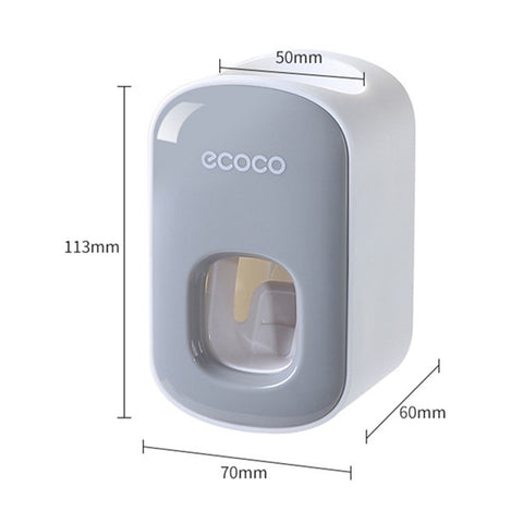 ECOCO Wall Mounted Toothpaste Dispenser for Bathroom Automatic Toothpaste Squeezer for Kids and Adults