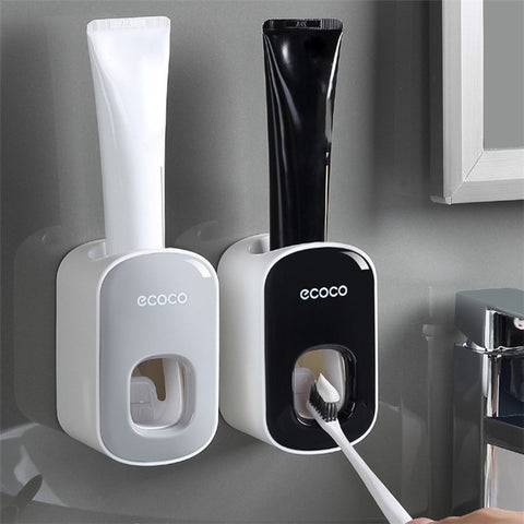 ECOCO Wall Mounted Toothpaste Dispenser for Bathroom Automatic Toothpaste Squeezer for Kids and Adults