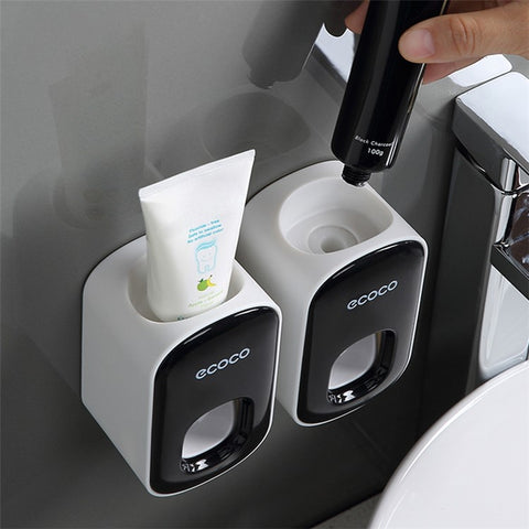 ECOCO Wall Mounted Toothpaste Dispenser for Bathroom Automatic Toothpaste Squeezer for Kids and Adults