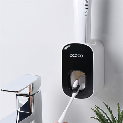 ECOCO Wall Mounted Toothpaste Dispenser for Bathroom Automatic Toothpaste Squeezer for Kids and Adults