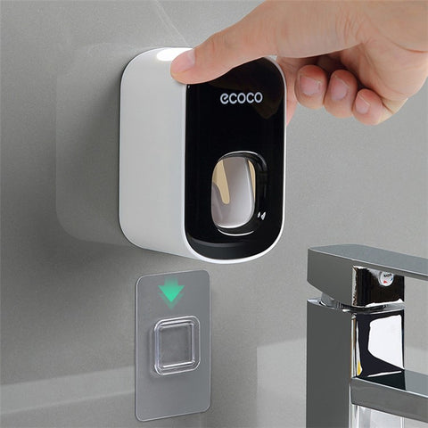 ECOCO Wall Mounted Toothpaste Dispenser for Bathroom Automatic Toothpaste Squeezer for Kids and Adults