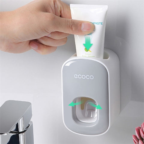 ECOCO Wall Mounted Toothpaste Dispenser for Bathroom Automatic Toothpaste Squeezer for Kids and Adults