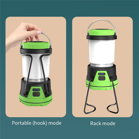 LED Camping Lantern 4400mAh Outdoor Hanging Tent Light Power Bank for Hurricane, Hiking, Home, Emergency