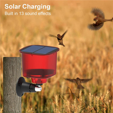 N911R Solar Power Bird Repeller Recordable Beast Repellent Device Warning Light