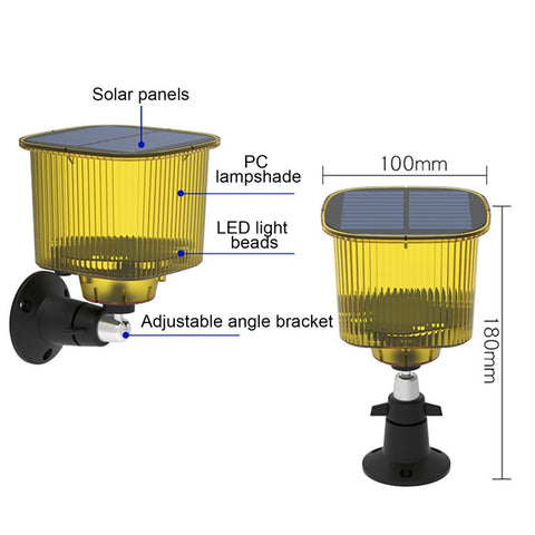 N911R Solar Power Bird Repeller Recordable Beast Repellent Device Warning Light