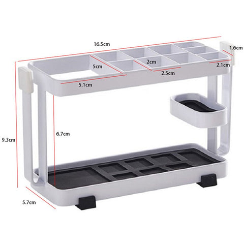 Toothbrush Holder Metal+Silicone Wall-Mounted Toothpaste Cup Hanger for Bathroom