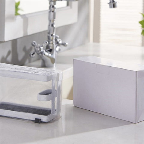 Toothbrush Holder Metal+Silicone Wall-Mounted Toothpaste Cup Hanger for Bathroom