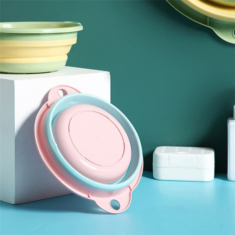 Thicken PP+TPR Collapsible Round Basin Space Saving Multipurpose Washbasin, Size S