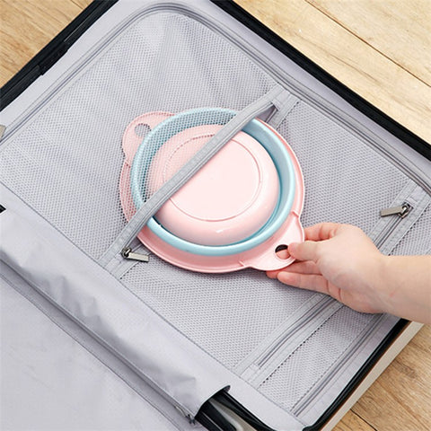 Thicken PP+TPR Collapsible Round Basin Space Saving Multipurpose Washbasin, Size S