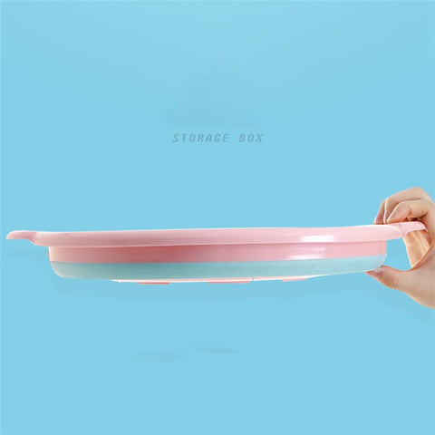 Thicken PP+TPR Collapsible Round Basin Space Saving Multipurpose Washbasin, Size S