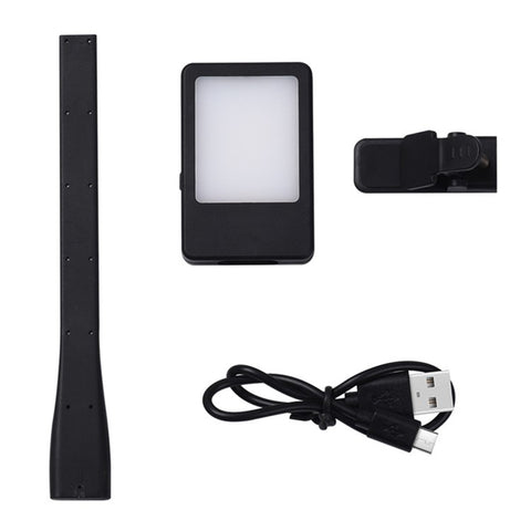 USB Rechargeable Reading Light Lamp Goose Neck Clip On LED Book Light