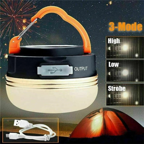 Portable Camping LED Light Rechargeable Magnetic Outdoor Tent Lantern Hanging Lamp