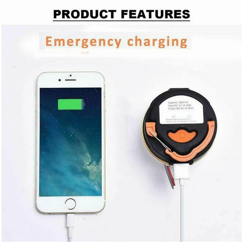 Portable Camping LED Light Rechargeable Magnetic Outdoor Tent Lantern Hanging Lamp