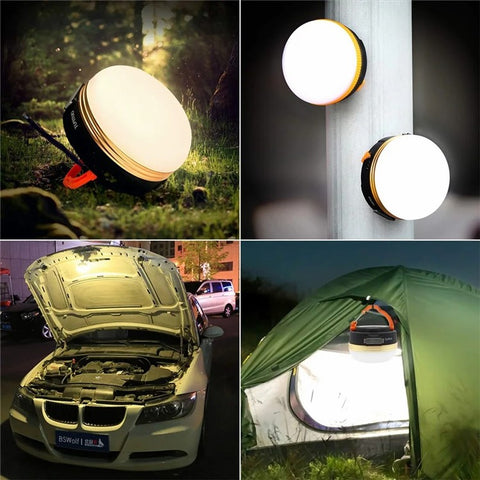 Portable Camping LED Light Rechargeable Magnetic Outdoor Tent Lantern Hanging Lamp