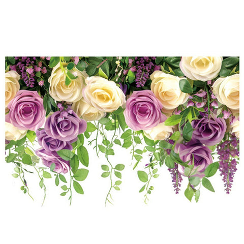 3Pcs Rose Vine Static Cling Window Film Bedroom Bathroom Shower Glass Decorative Privacy Sticker, 30x20cm