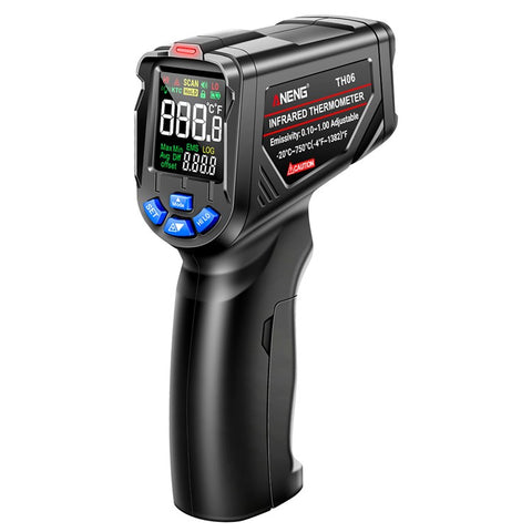 ANENG TH06 Digital Infrared Thermometer Temperature Gun -20 - 750 Degrees Celsius Handheld Non Contact Reverse Screen Industrial Tool