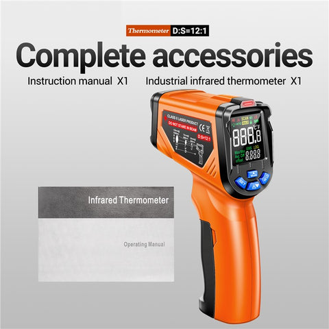 ANENG TH06 Digital Infrared Thermometer Temperature Gun -20 - 750 Degrees Celsius Handheld Non Contact Reverse Screen Industrial Tool