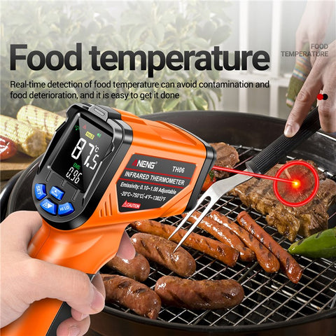 ANENG TH06 Digital Infrared Thermometer Temperature Gun -20 - 750 Degrees Celsius Handheld Non Contact Reverse Screen Industrial Tool