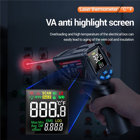ANENG TH05 Portable Infrared Thermometers Handheld -20~650 Degree Temp Measurement with Digital Display
