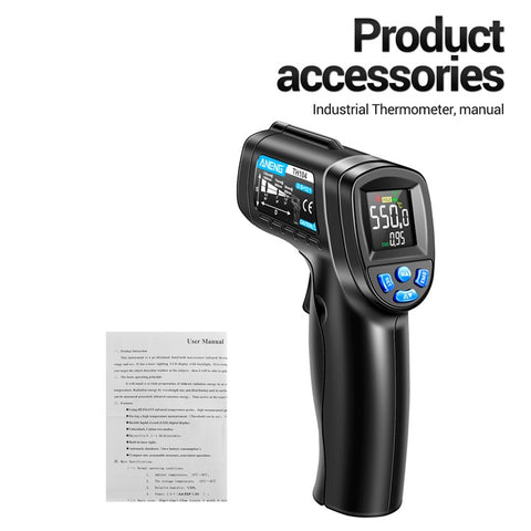 ANENG TH104 Color Display Infrared Thermometers Portable -50 to 550 Degree Temp Measurement for Industry, Kitchen