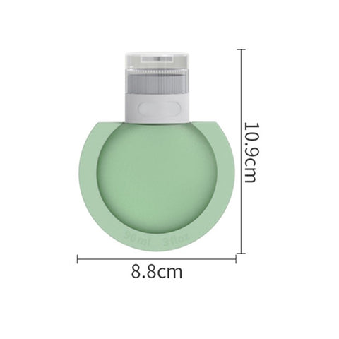 3PCS 90ML Squeezable Travel Shampoo Container PP+Silicone Dispenser Bottle (3 Colors) + Label