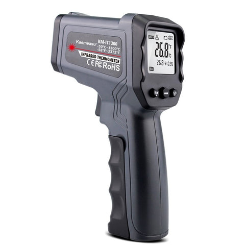 KAEMEASU KM-IT1300 Handheld Digital Infrared Thermometer Double Laser Non-Contact Temperature Measuring Gun