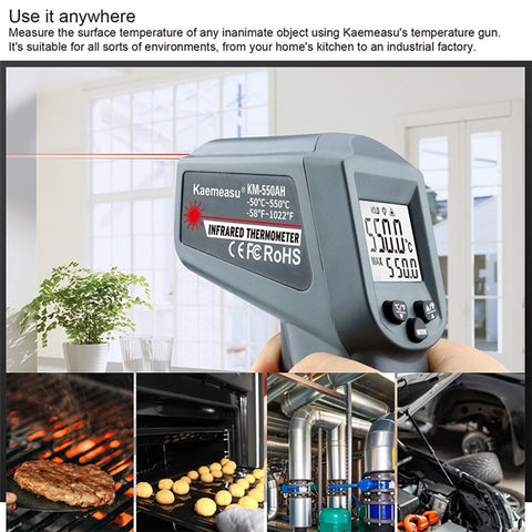 KAEMEASU KM-550AH Non-contact Temperature Measuring Gun Industrial Infrared Thermometer