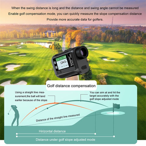 KAEMEASU KM-J1500H 5-1500m Voice Broadcast Golf Rangefinder Laser Golfing Range Finder Measuring Tool