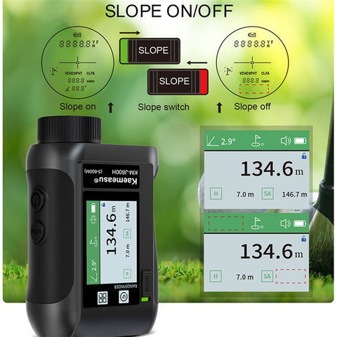 KAEMEASU KM-J1500H 5-1500m Voice Broadcast Golf Rangefinder Laser Golfing Range Finder Measuring Tool