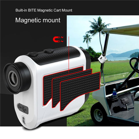 KAEMEASU KM-F600H Golfing Range Finder 5-600m 6.5X Magnification Laser Golf Rangefinder Built-in 450mAh Battery