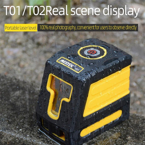 MESTEK T02 Green Laser Level Two Line Self-Leveling Horizontal And Vertical Laser Meter