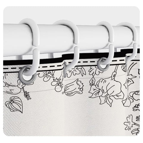 150x180cm Shower Curtain Waterproof Printing Pattern Washable Bath Curtain