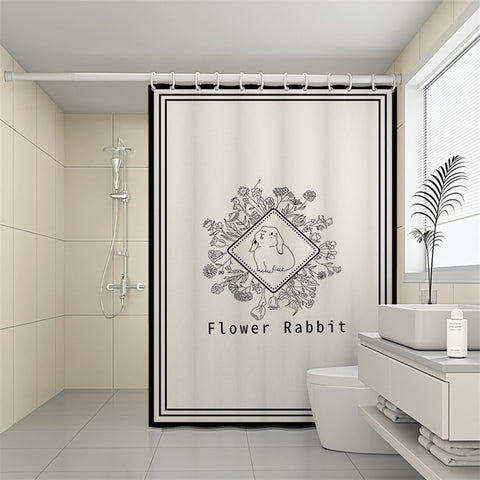 150x180cm Shower Curtain Waterproof Printing Pattern Washable Bath Curtain