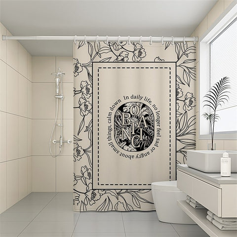 150x180cm Shower Curtain Waterproof Printing Pattern Washable Bath Curtain