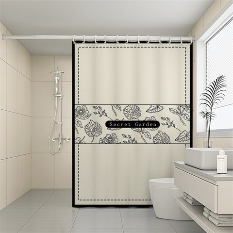 150x180cm Shower Curtain Waterproof Printing Pattern Washable Bath Curtain