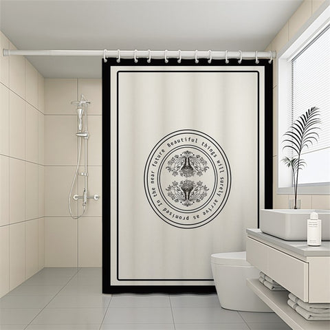 150x180cm Shower Curtain Waterproof Printing Pattern Washable Bath Curtain