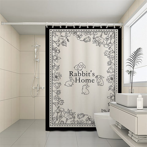 150x180cm Shower Curtain Waterproof Printing Pattern Washable Bath Curtain